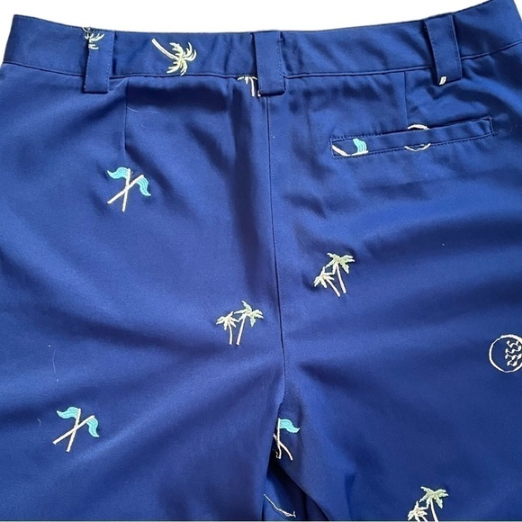 CORAL Bay Golf, shorts, size 8, lightweight poly/spandex blend, cute golf motif - Picture 4 of 5